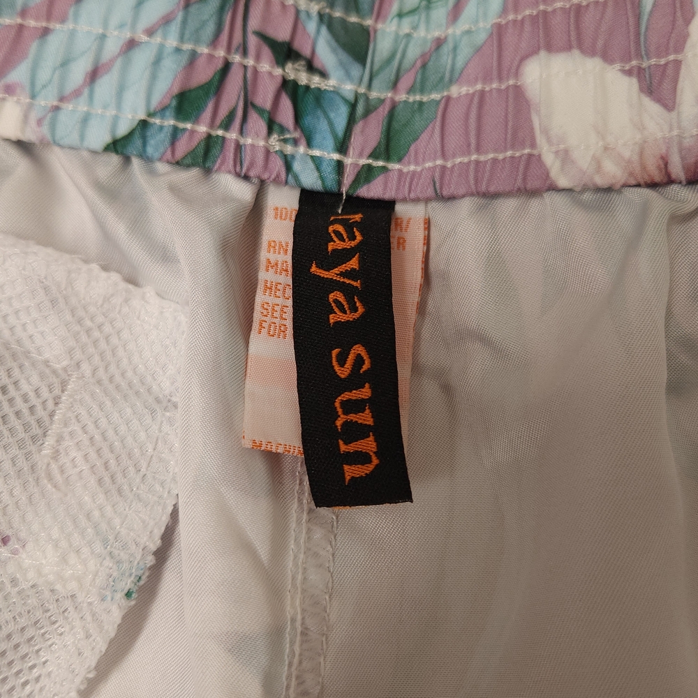Raya Sun Lilac Floral Swim Shorts Size XL.   #C03 - Picture 6 of 12